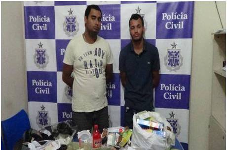 Investigadores da 17ª Coorpin conseguiram apreender mais de 2 kg de cocaína com Leandro e Lázaro de Lima Chaves