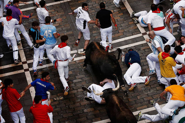 Espanha: Cinco feridos na primeira corrida de touros em Pamplona