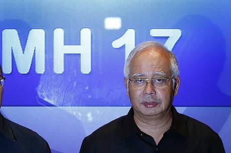 O premiê da Malásia, Najib Razak, pediu justiça em pronunciamento O premiê da Malásia, Najib Razak, pediu justiça em pronunciamento