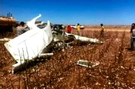 Aeronave caiu quando sobrevoava a Fazenda Santo Antônio, na região de Barreiras