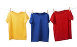 Camisas Roupa Varal cor Vestimenta Vestes camisa camiseta stock