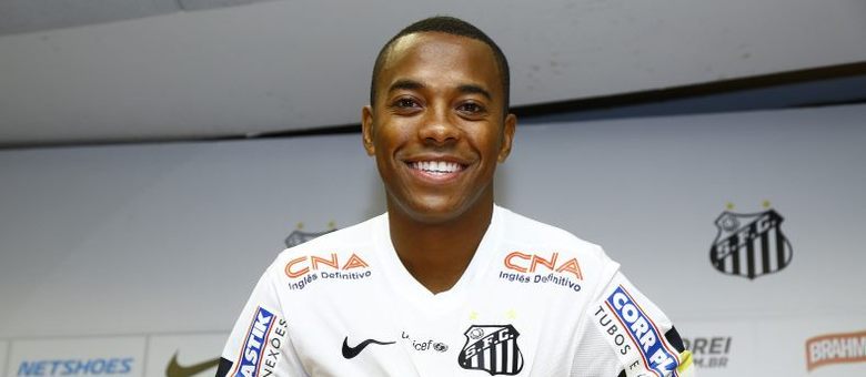 Robinho, em sua última passagem pelo Santos, em 2014