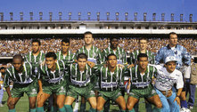 ​Djalminha e Cafu defendiam o Palmeiras pela última vez em 1997