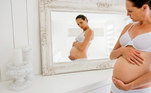 grávida, espelho, mãe, maternidade, gestação, gestante