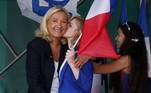 Marine Le Pen, líder do partido político Frente Nacional na França_internacional