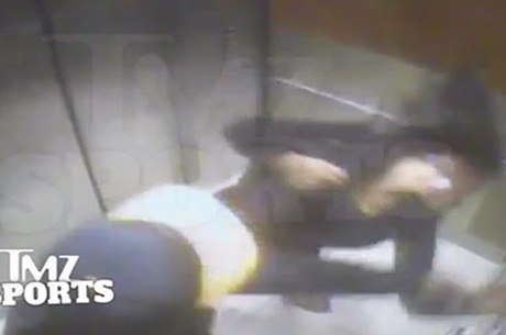 Ray Rice nocauteou a mulher e arrastou para fora do elevador