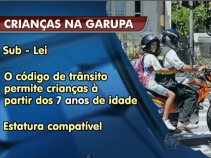 Regras e dicas importantes para transportar crianças em motos » Grupo  Berimbau