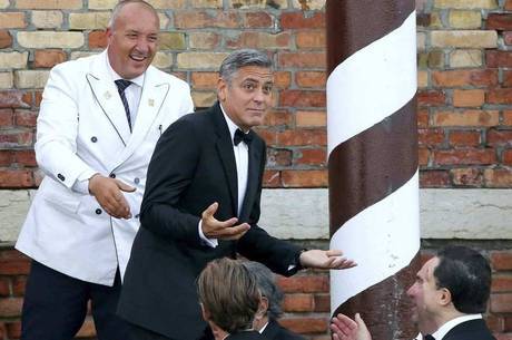 George Clooney durante a cerimônia de casamento em Veneza George Clooney durante a cerimônia de casamento em Veneza