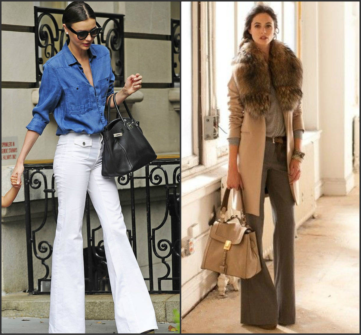 calça flare ou pantalona