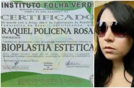 Suspeita fez curso de bioplastia na cidade de Mogi das Cruzes (SP)