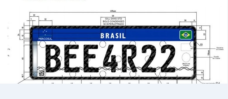 Nova placa deve ser adotada até 2023