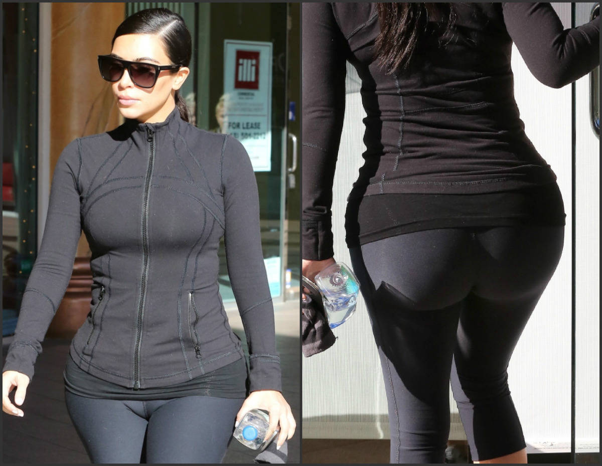 Traída pela legging! Kim Kardashian derrapa no look e revela