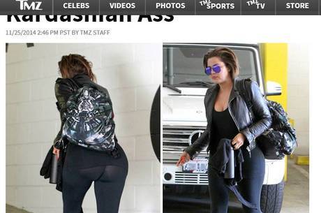 Kim Kardashian é traída por legging apertada demais