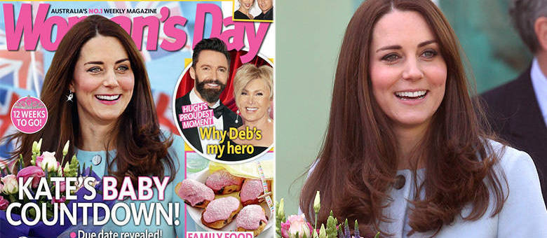 Kate na capa da revista e na vida real: olhos mais claros, dentes mais brancos e batom avermelhado Kate na capa da revista e na vida real: olhos mais claros, dentes mais brancos e batom avermelhado