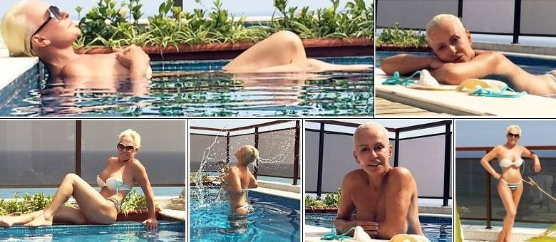 Ana Maria braga aparece de topless em sua conta no Instagram