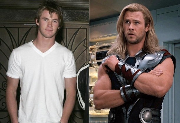 Chris Hemsworth, astro de Thor, impressiona com abdômen e braços