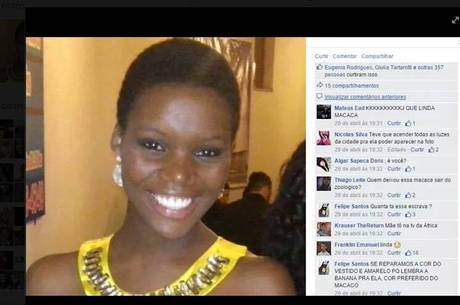 A foto de Cristiane Damacena gerou ataques raciais que foram repudiados por milhares de internautas nas últimas semanas
A foto de Cristiane Damacena gerou ataques raciais que foram repudiados por milhares de internautas nas últimas semanas