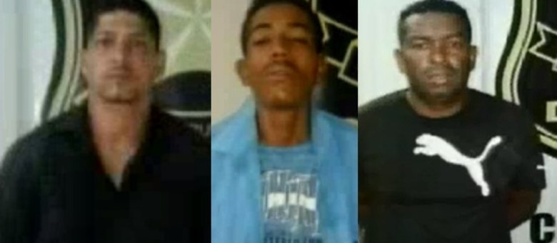 Maxsuel Gonçalves, William Lucas de Souza e Paulo César Ribeiro foram presos em flagrante