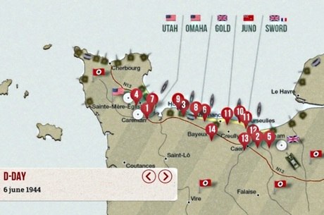 Soldados desembarcaram nas praias da Normandia, na França