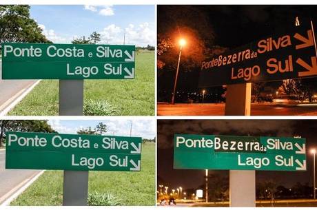 Em forma de protesto, intervenção artística mudou o nome da ponte em 2012 Em forma de protesto, intervenção artística mudou o nome da ponte em 2012
