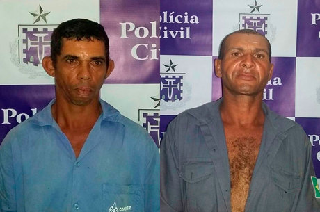 Ailton Dias dos Santos, o “Atiu”, de 40 anos, acusado de estuprar a sobrinha, 10 anos, e José dos Santos, o “Dudu”, 46, acusado de estuprar a filha 