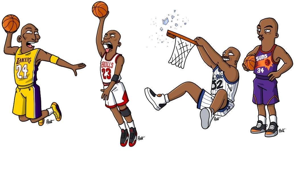 Projeto de ilustrador belga transforma grandes astros da NBA em