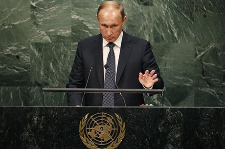 Presidente da Rússia, Vladimir Putin, discursa para a Assembleia-Geral da ONU, em Nova York