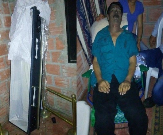 Em seguida, Ramirez sentou no caixão e, com os olhos abertos, viu amigos e parentes correndo e gritando no meio do próprio funeral. Após acordar no velório, dando inÃcio a momentos de histeria total entre a maioria dos presentes, o sujeito que, em alguns minutos, estaria sendo levado pro seu sepultamento chorou e foi colocado numa cadeira de balanço. Mas essa história tem um final ainda mais apavoranteÂ