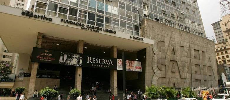 Fachada do prédio da Fundação Cásper Líbero  na avenida Paulista, região central de São Paulo