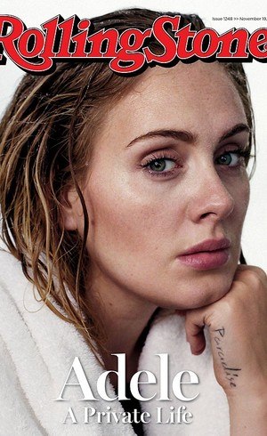 Adele de 'cara limpa' na capa da publicação americana