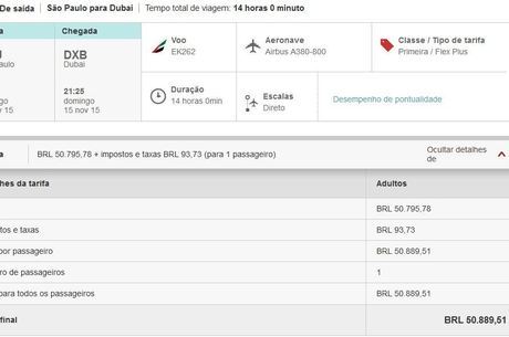 Remarcar passagem emirates