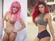 Thais Bianca entrou no humorístico em 2012 e ficou conhecida como a panicat dos cabelos cor-de-rosa. Ela deixou o posto, mas manteve os fios coloridos. Atualmente, ela não usa mais a franjinha e mudou a tonalidade da tintura. Além disso, ela anda exibindo um corpo com mais curvas
