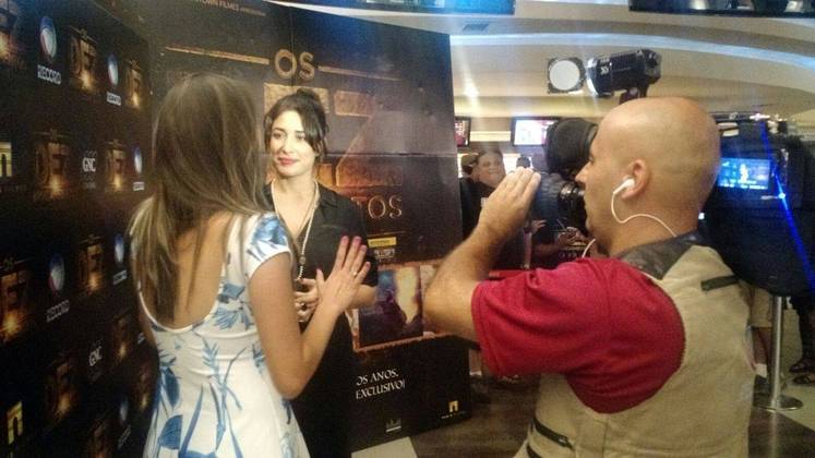 A atriz veio à Capital gaúcha para divulgar Os Dez Mandamentos - O Filme.