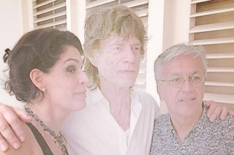 Mick Jagger e Caetano Veloso se encontraram no Rio de Janeiro