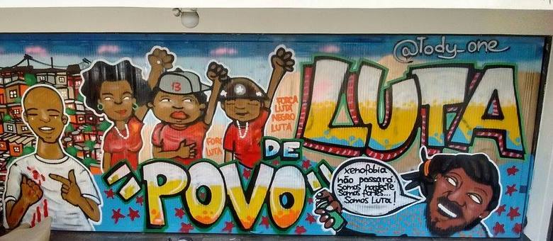 Grafite feito por Todyone no Instituto Lula