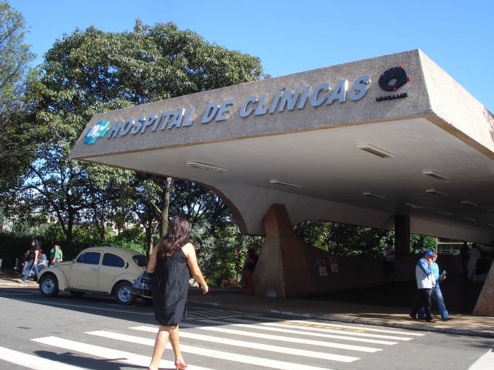 Fachada do Hospital de Clínicas da Unicamp (Campinas/SP)