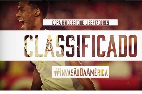 Twitter oficial do Corinthians comemorou a classificação