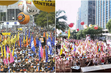 Na capital paulista, Força Sindical faz evento na zona norte; CUT promove ato no Anhangabaú