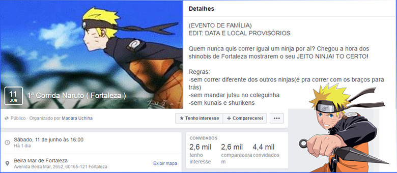 Corrida Naruto é o esporte que o Brasil precisa