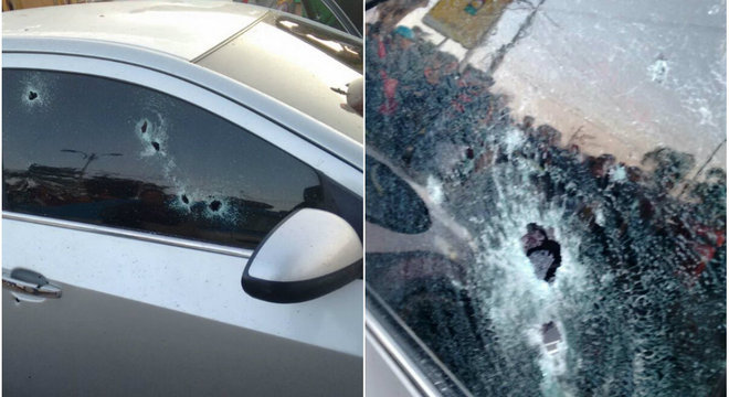 Veículo foi alvejado após policial militar reagir a tentativa de roubo; PM chegou morto ao hospital