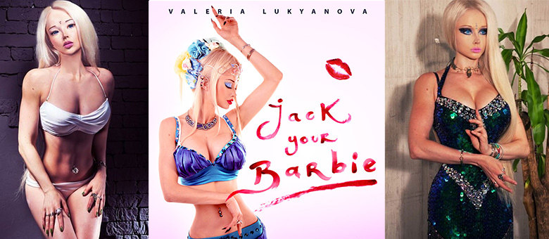 Valeria Lukyanova se descreve como DJ, cantora, modelo e embaixadora da paz mundial. Falta dizer "Barbie Humana"?
