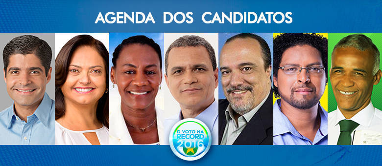 Agendas estão seguindo a ordem alfabética dos candidatos registrados no TRE