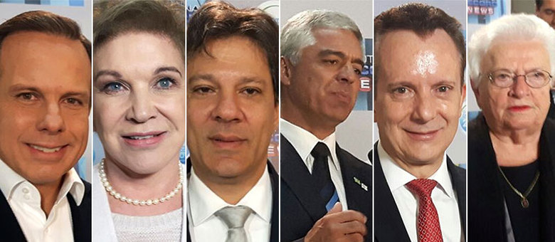 Todos os seis candidatos mais citados nas pesquisas eleitorais participal do debate da TV Record neste domingo (25)
