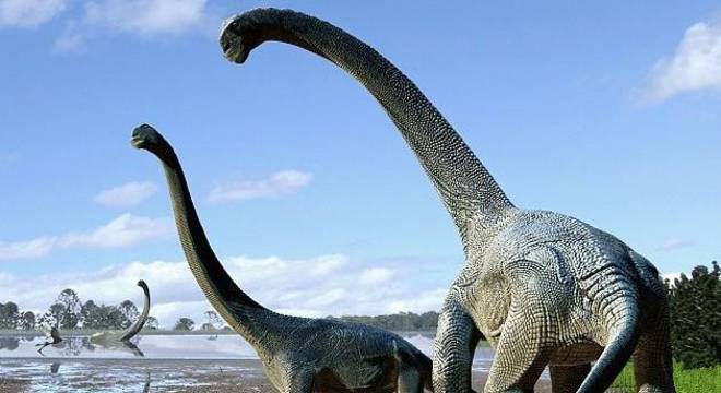 Ilustração de como seria a nova espécie de dino descoberta, o Savannasaurus Ilustração de como seria a nova espécie de dino descoberta, o Savannasaurus