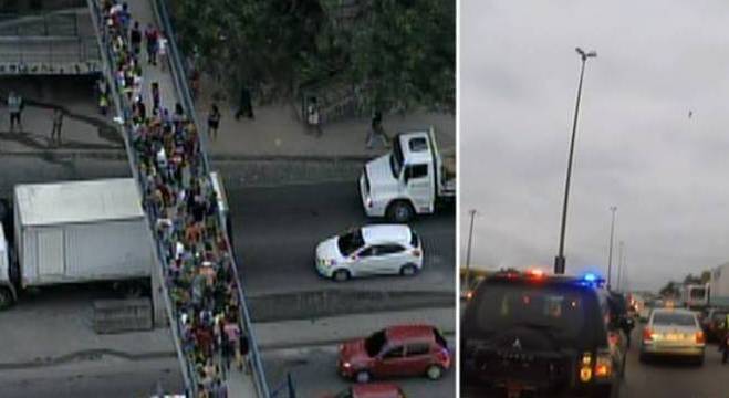 Viatura que conduz Cabral até Bangu enfrentou trânsito Viatura que conduz Cabral até Bangu enfrentou trânsito