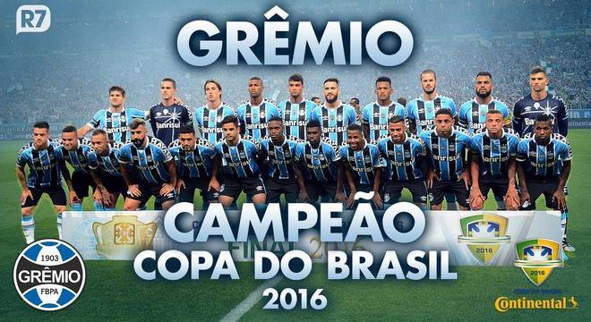 Grêmio sagrou-se campeão da Copa do Brasil nesta quarta-feira (7) em Porto Alegre