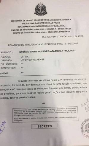 Autoridades da Segurança Pública em São Paulo entraram em estado de alerta por conta da transferência dos detentos 