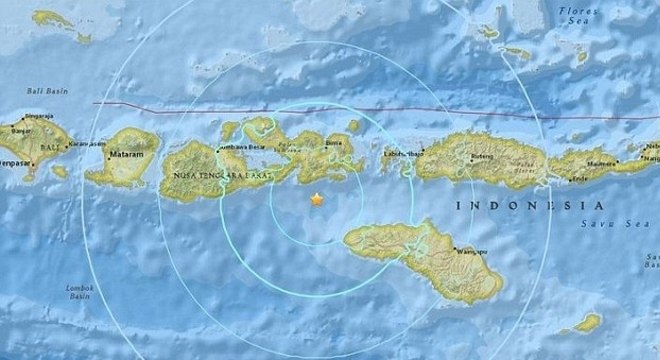 Tremor pôde ser sentido em Bali, a uma profundidade de 72 quilômetros da ilha de Sumbawa