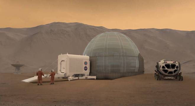 Nasa quer criar casas de gelo em Marte Nasa quer criar casas de gelo em Marte