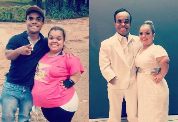 Mulher de anão Marquinhos celebra aniversário de casamento ...